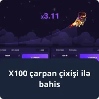 X100 çarpan çixişi ilə bahis